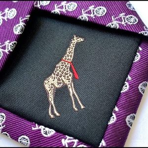 COPY - TED BAKER TIE for - bike/ giraffe lover